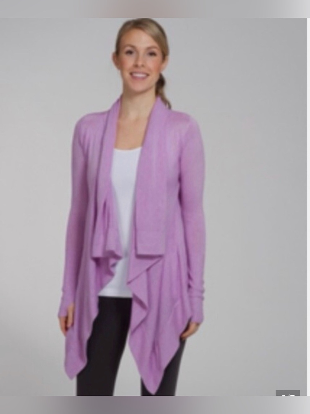 Lululemon Live Healthy Wrap Purple Sweater Cardigan Size 8